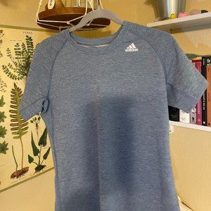 Adidas Heather Blue Short Sleeve